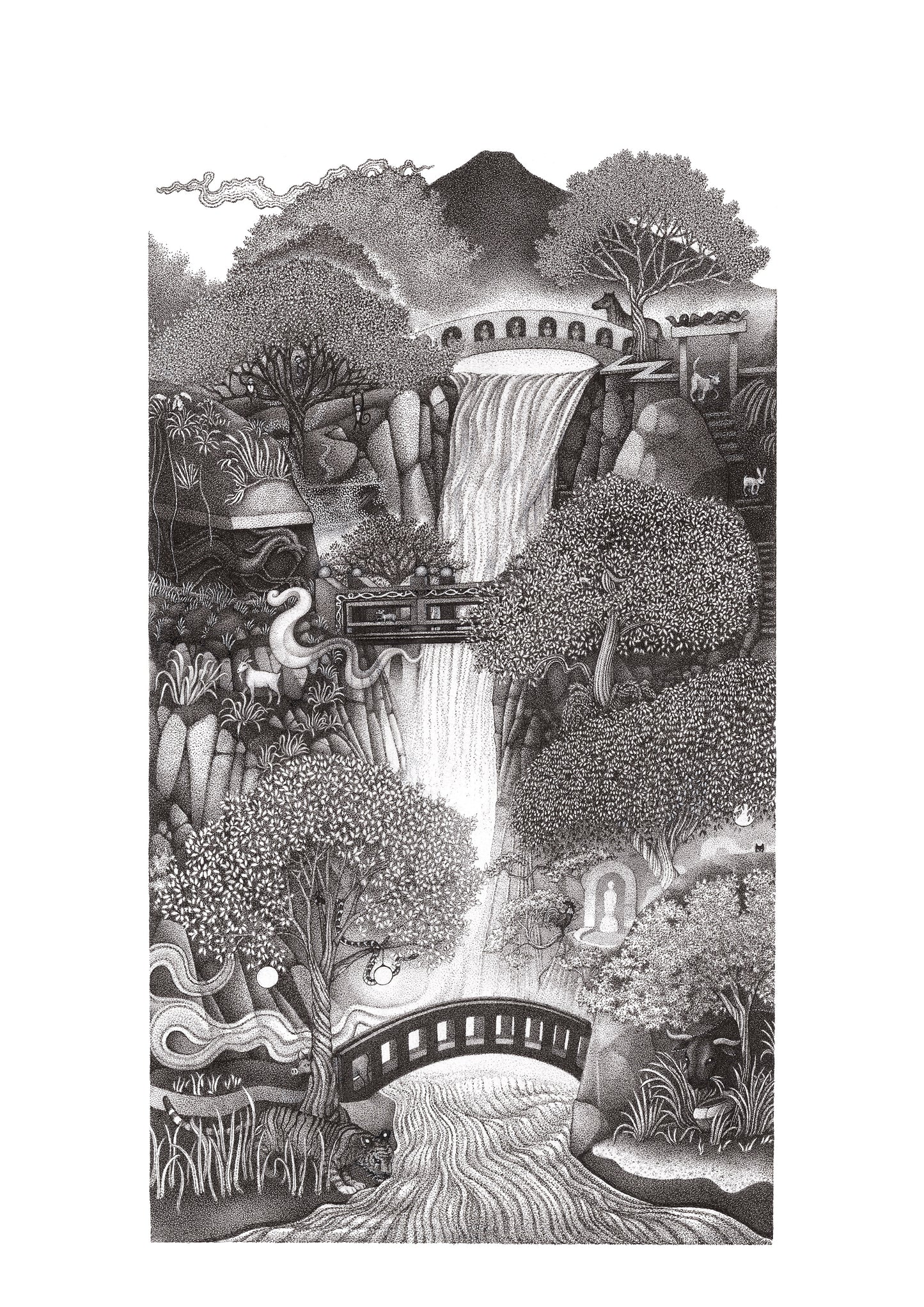 'Dragonwood' Stippling Art Print