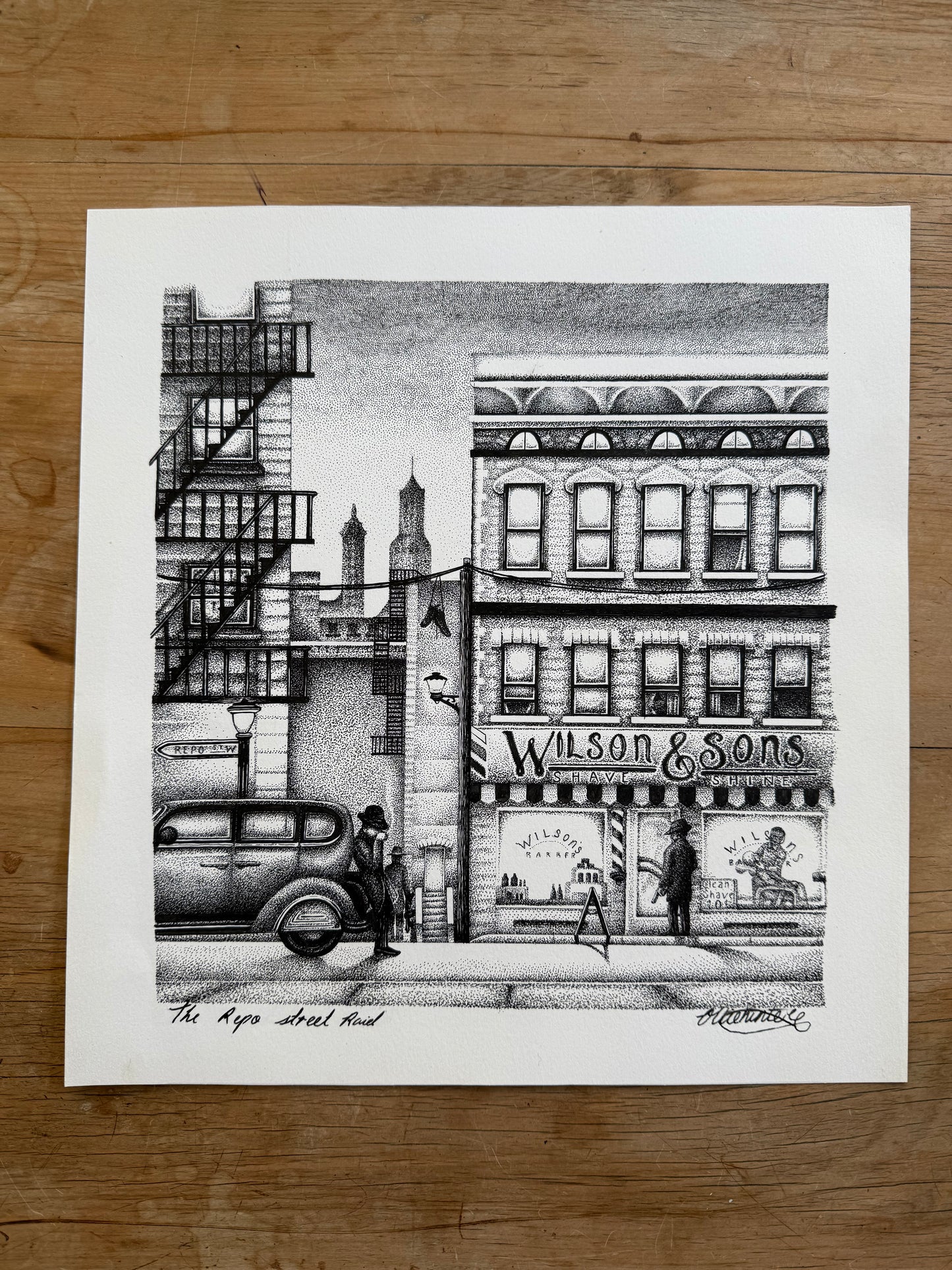'Repo Street raid' Original Art