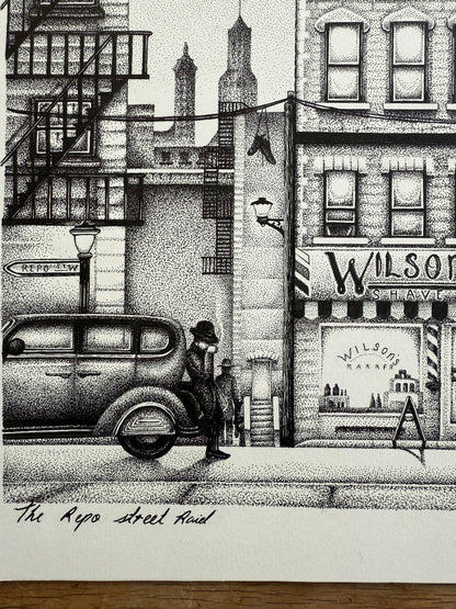 'Repo Street raid' Original Art