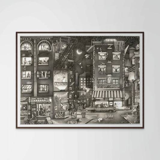 'Insomnia' Stippling Art Print